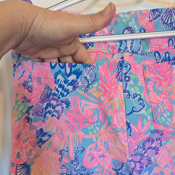 Lilly Pulitzer  Luxletic 5" Nakia Multi Splendor In The Sand Shorts | 8  UPF 50+ - Picture 10 of 12